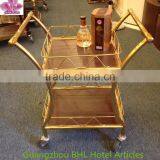 Stainless Steel Mobile Food Cart Coffee Cart Hand Cart for Sale C-37 thumbnail-1