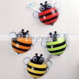 New Design Bee Shaped Plastic Cartoon Toothbrush Holder Toothpaste Holder Bathroom Set thumbnail-1