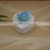 Factory Direct Small Ceramic Jewel Box With Flower Shape Design thumbnail-1