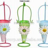 Lovely Handicraft Metal Dispoable Pot With Bright Colour thumbnail-1