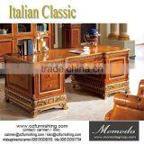 YB62 Classic Solid Wood Office Furniture, Executive Veneer Office Desk, Luxury Boss Office Table Designs thumbnail-2