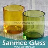 2PCS American Style Color Spray Thick Wall Glass Candle Holder thumbnail-2