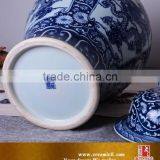 Customized Blue and White Porcelain Hand Painted Dragon Temple Ginger Jars thumbnail-4