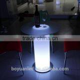 Hot Sale Led Luminous Round-shaped Glass Top Dining Table thumbnail-6
