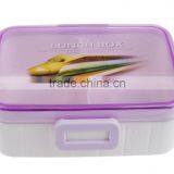 Plastic Rectangular Fresh Preserving Lunch Box With Lock Bento Box thumbnail-3