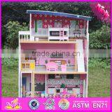 2016 New Design Children Home Play Toy Model Wooden Doll House Kits W06A214 thumbnail-6
