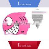 Silicone Children Swimming Caps Fish Design Cartoon Swim Hat for Kids thumbnail-1