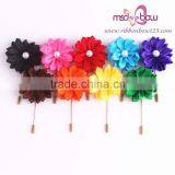 Eye-catching Artificial Flower Satin Brooch for Garment Decoration thumbnail-1