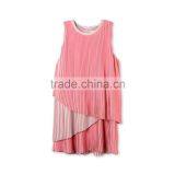 Latest Net Frock Design Kids Cotton Frocks Sleeveless Children Dresses HSd5176 thumbnail-2