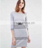 Shift Dresses, Loose Casual Short Sleeve Stripe Fashion Dress thumbnail-2