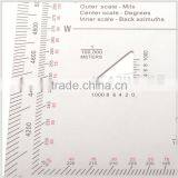 Kearing Durable Plastic Square Military Scale Protractor 1: 25000 & 1: 50000 # KMP-4 thumbnail-5