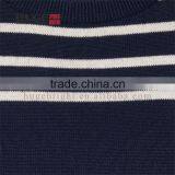 Stripes At Shoulder Yoke 100% Cotton Sweater Children thumbnail-2