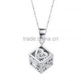 Modern Personalized Design Jewelry 925 Silver Rubik's Cube Pendant thumbnail-3