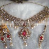 Pearl Choker Necklace EARRING Set thumbnail-1