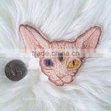 Custom Hand Made Hairless Cat Embroidered Patch for Clothes Embroidery Patch Made in China Choose Size/color thumbnail-4
