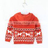 Kids Wool Sweater Hooded Xmas Knitting Cardigan thumbnail-4