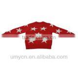 Girl's Cotton Two-stone Jacquard Long Sleeve Pullover Sweater thumbnail-2