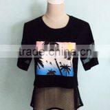Hollow Out Girl Tshirt With Picture Pattern thumbnail-4