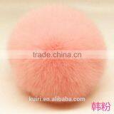 DIY Handmade Smooth Colourful Rex Rabbit Fur Pom Poms for Keychain Garment and Shoese thumbnail-4