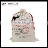 Wholesale Christmas Canvas Santa Sack With Red Drawstring thumbnail-5