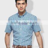 Latest Style Cotton Plaids Short Sleeve Summer Men Shirt With Slim Fit Size thumbnail-1
