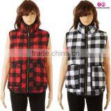 AFFORDABLE LOW MOQ Buffalo Plaid Women Vest thumbnail-1