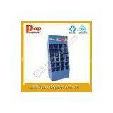 Promotional Blue Cardboard Floor Display Stands With Pallet thumbnail-1