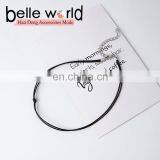 Fashion Simple Chocker Necklaces Black Leather Knot Thin Choker Necklace thumbnail-3