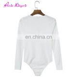 High Quality Long Sleeves Knitting v Neck White Women Jumpsuits and Rompers thumbnail-5
