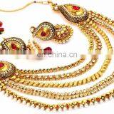 Bollywood Style Kundan Necklace Set-2018 Bollywood Fashion Bridal Jewelry Set- Bridal Jewellery-Indian Designer Necklace Set thumbnail-4