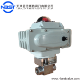 High Pressure Motorized Stainless Steel DN15 Ball Valve With Limit Switch Box