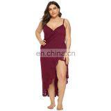 LAITE D2119 Women Hollowing Out Casual Dresses Women Plus Size Dress Ladies Beach Smock thumbnail-5