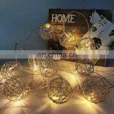 YIWO Holiday Decoration Christmas Led Light Silver Metal Ball Shaped String Lights Golden Fairy Lights For Home Party Decoration thumbnail-2
