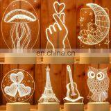 3D Creatives Acrylic Board Night Light for Gifts Oem Artwork is Welcomed thumbnail-2