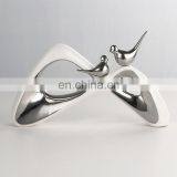 Silver Ceramic Bird Ornaments Home Hotel Fancy Crafts Decoration thumbnail-3