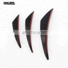 Auto Body Black Carbon Fiber Spoiler Fit Front Bumper Lip Splitter Fin Air Knife thumbnail-3