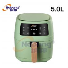 Automatic 5.0L 1350W Healthy Oil Free Cooking Digital Electric Oven Green Electric Air Fryer