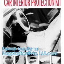 Plastic Drop Sheet, Cloth, Masking Film, Disposable Car Cover, 5 in 1 Auto Clean Kits, Disposable Seat Cover, Steer Cover thumbnail-5