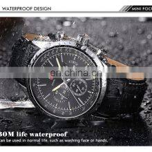 Mini Focus MF0116G Branded Quartz Watches Chronograph Leather Custom Logo Mens Watch Set thumbnail-5