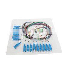 FTTH Singlemode Mini Steel Tube Splitter SC UPC Connector 0.9mm 2way 4way 8way 1X2 1X4 1X8 1x16 PLC Splitter Lgx