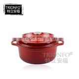High Quality Trionfo double ears cast iron enamel pot