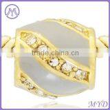 Customized Hand Enamel Crystal Paved Easter Egg Bead thumbnail-3