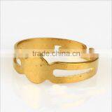 South Korea Diy Jewelry Accessories High Quality Brass Plating Couple Rings thumbnail-2