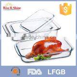 New Style Large Rectangle Quarzt Microwave Safe Glass Plate thumbnail-3