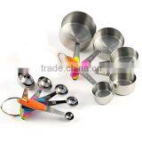 10 Pieces Stainless Steel Measuring Cups and Spoons Stackable Set Quality Choice