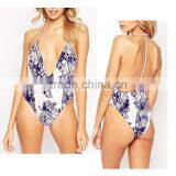 Best Seller Sexy Hot Cross Straps Halter Bikini Set Sexi Biniki Beachwear Wholesale thumbnail-3