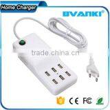 2016 Trending Hot Products Universal Wall Socket 50 Watt 6 Port Rapid Charger Desktop USB Charger With AC Power Cable thumbnail-6