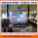 self adhesive holographic film for glass widows shop advertising low price sales for promotion!!!