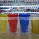 14 oz 400ML Plastic Double Wall Ice Gel Frosty Beer Mug Freezer Food Grade FDA Standard thumbnail-2