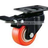 1.5 Inch PU Material Heavy Duty Galvanized Caster thumbnail-1